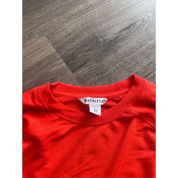 Athleta Vibrant Red Sweatshirt size XXS - Picture 3 of 6